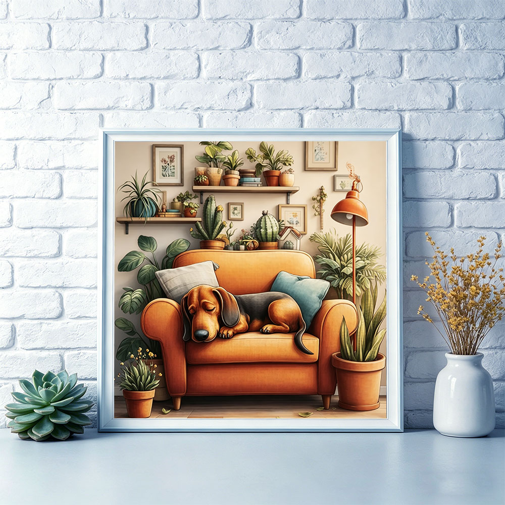 HUACAN Cross Stitch Kit Dog An - Plant Parent Kit ulasan dan harga