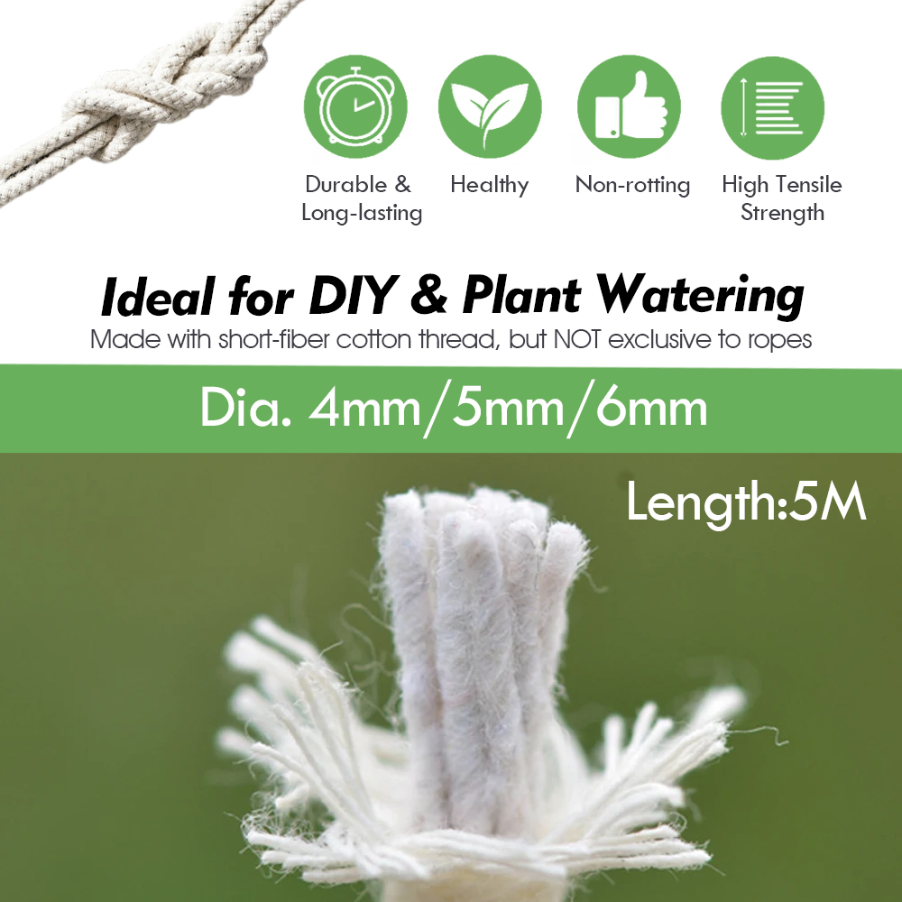4/5/6mm Self Watering Cotton W - Plant Parent Kit ulasan dan harga